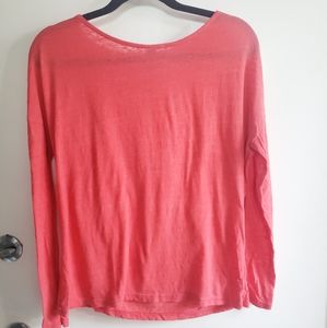 3/$10 Gap Coral L/S Burnout Shirt